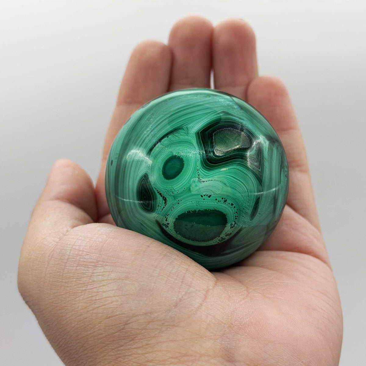 Malachite Gemstone Sphere - Gem Avenue Retail