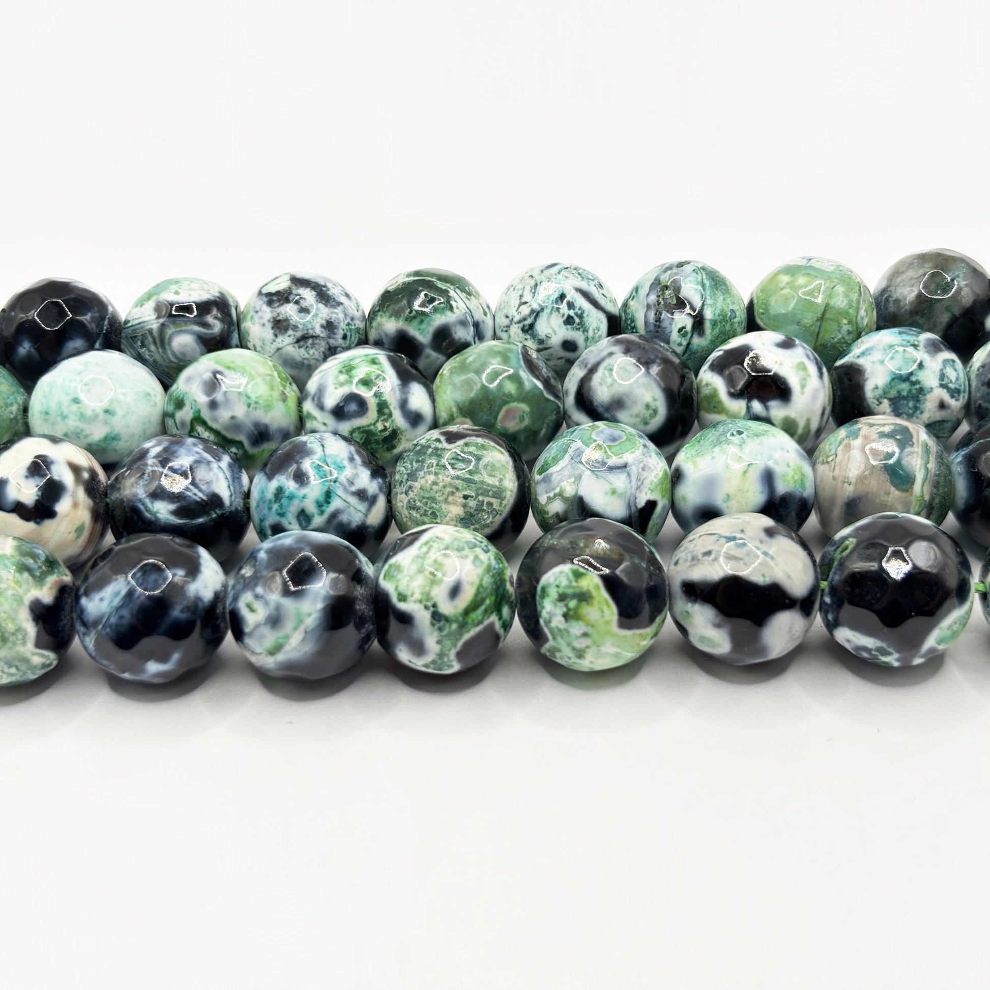 Green Agate Gemstone Beads Strand - Gem Avenue Retail