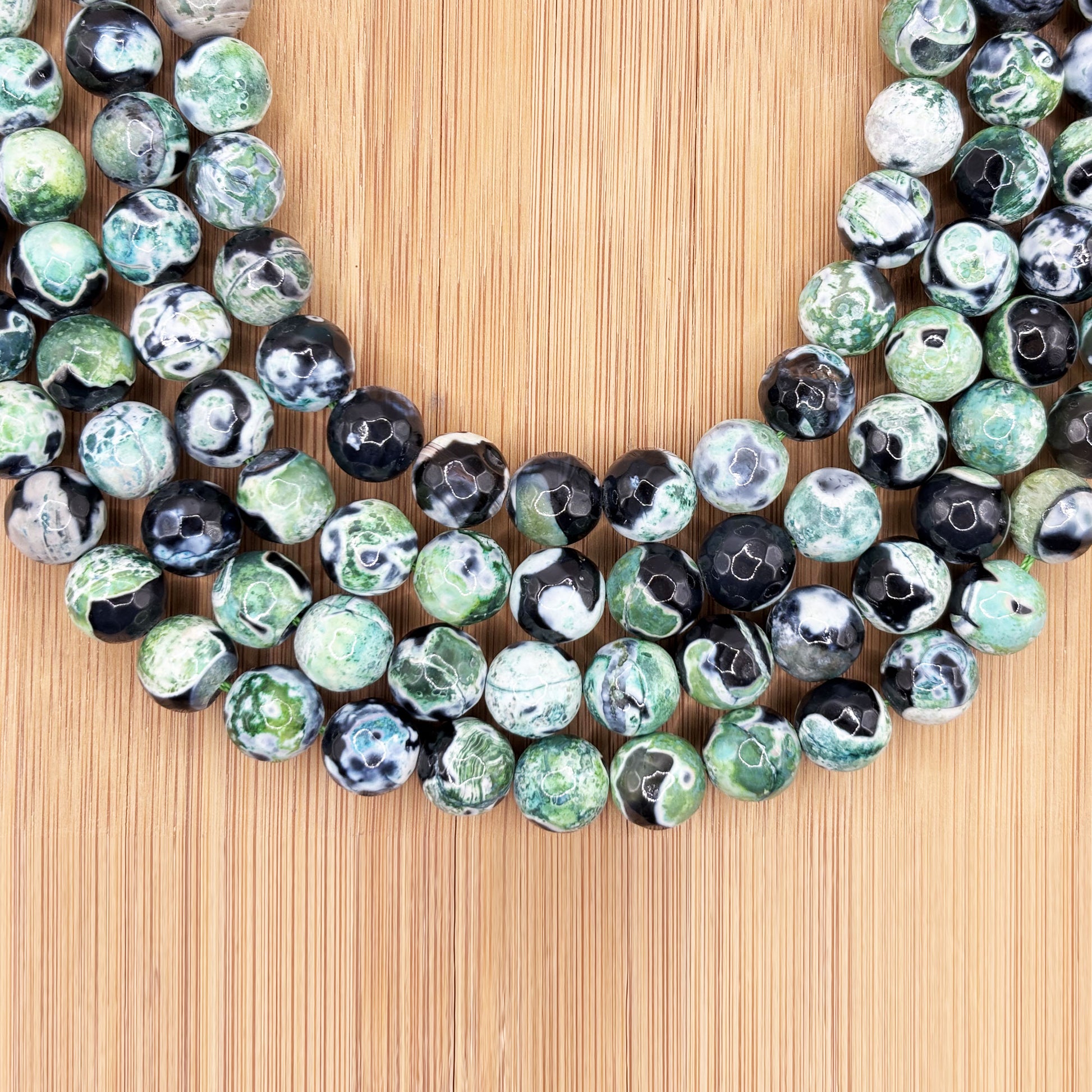 Green Agate Gemstone Beads Strand - Gem Avenue Retail