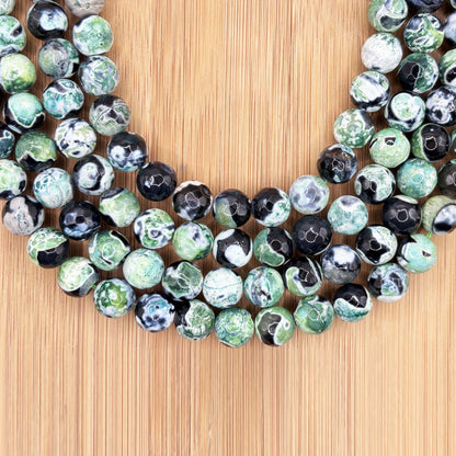 Green Agate Gemstone Beads Strand - Gem Avenue Retail