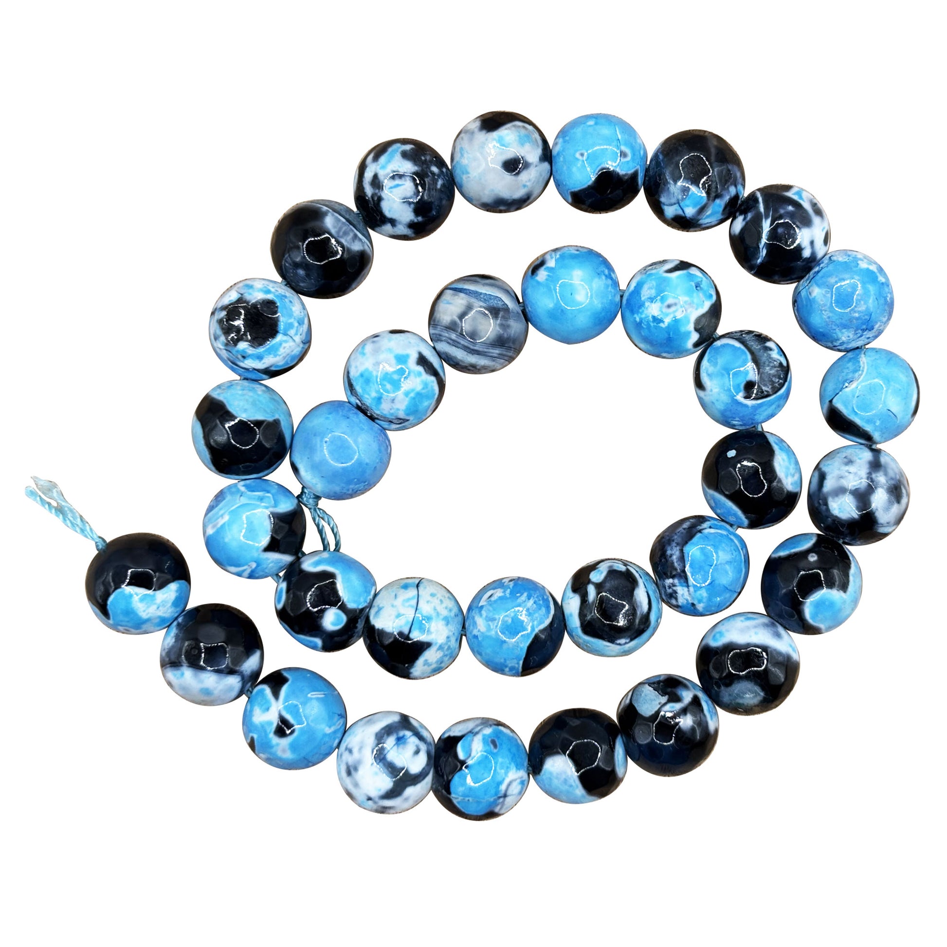 Blue Agate Gemstone Beads Strand - Gem Avenue Retail