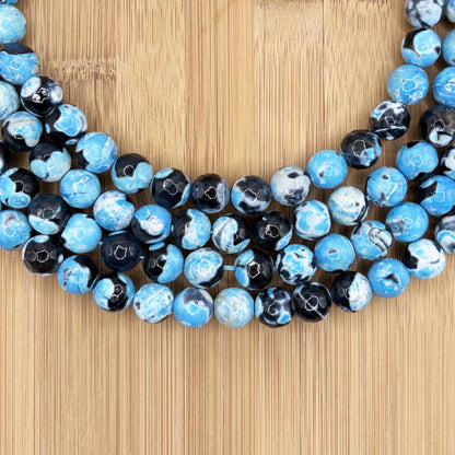 Blue Agate Gemstone Beads Strand - Gem Avenue Retail