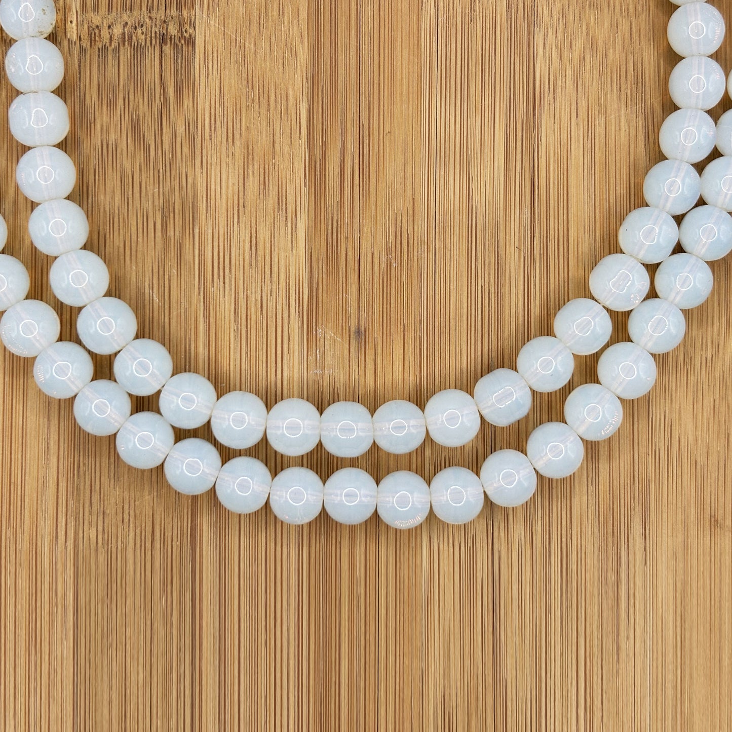 10mm Opalite Round Beads Strand Natural Gemstone White Iridescent Jewelry Making