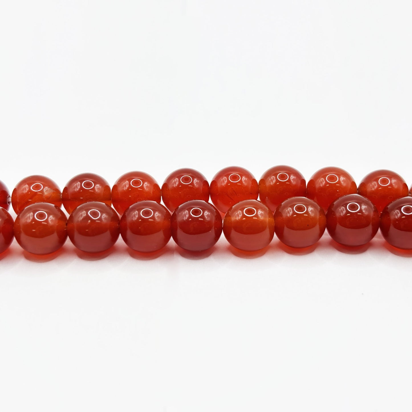 Carnelian Gemstone Round Bead Strand 10mm