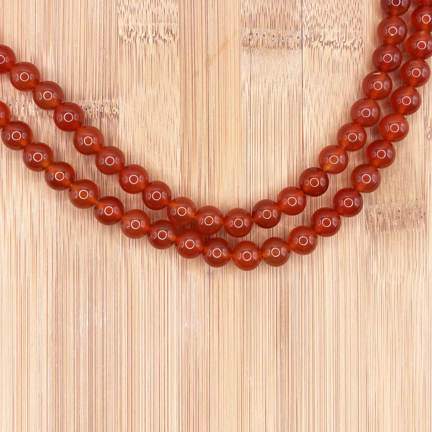 Carnelian Gemstone Round Bead Strand 10mm