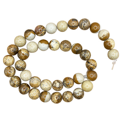 Picture Jasper Bead Strand 10mm Round Gemstone Beads