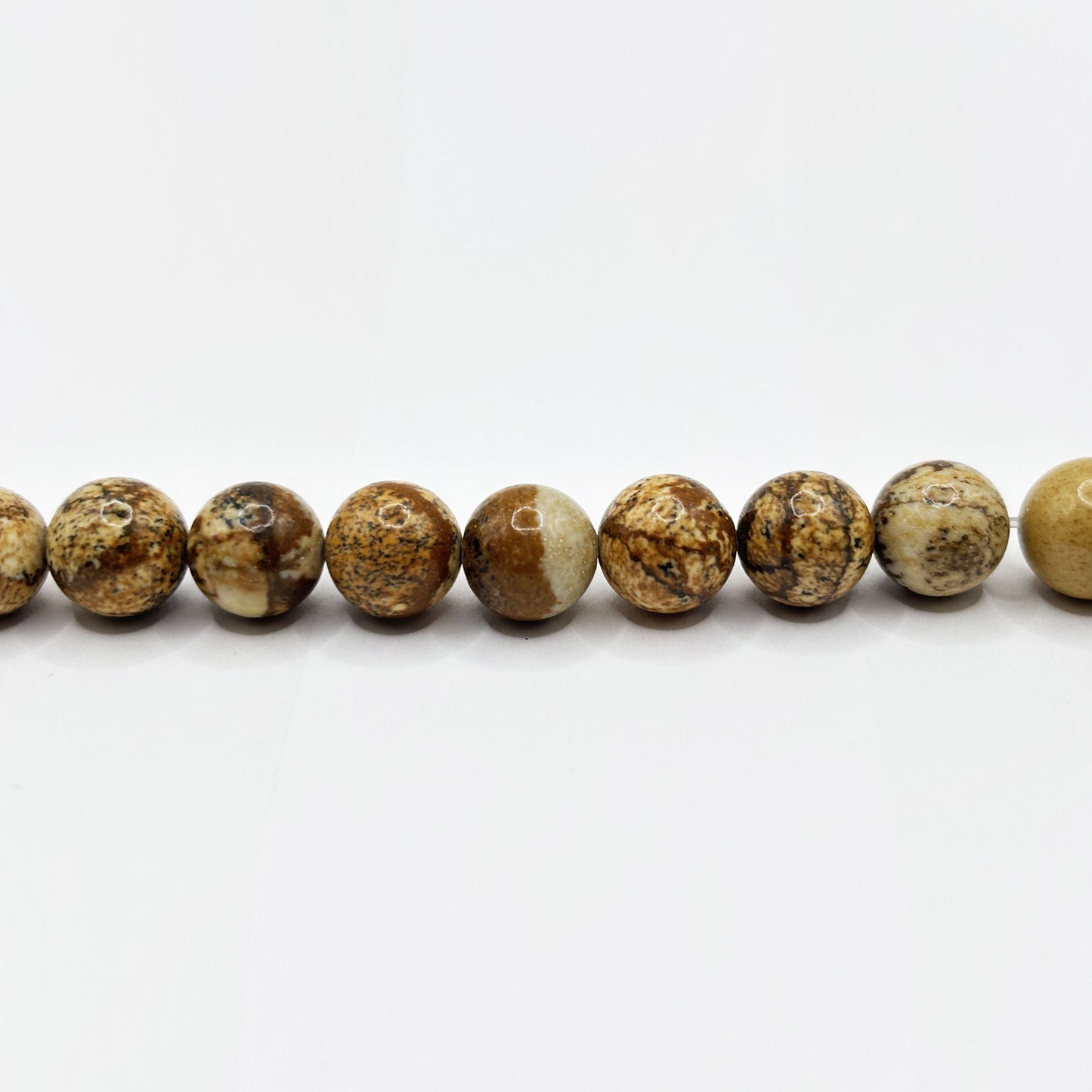 Picture Jasper Bead Strand 10mm Round Gemstone Beads