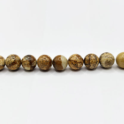 Picture Jasper Bead Strand 10mm Round Gemstone Beads
