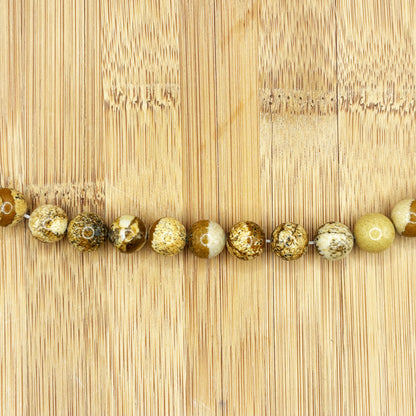 Picture Jasper Bead Strand 10mm Round Gemstone Beads