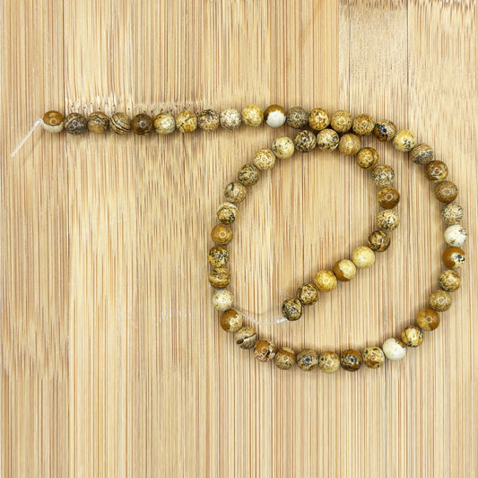 Picture Jasper Bead Strand 6mm Round Gemstone Beads