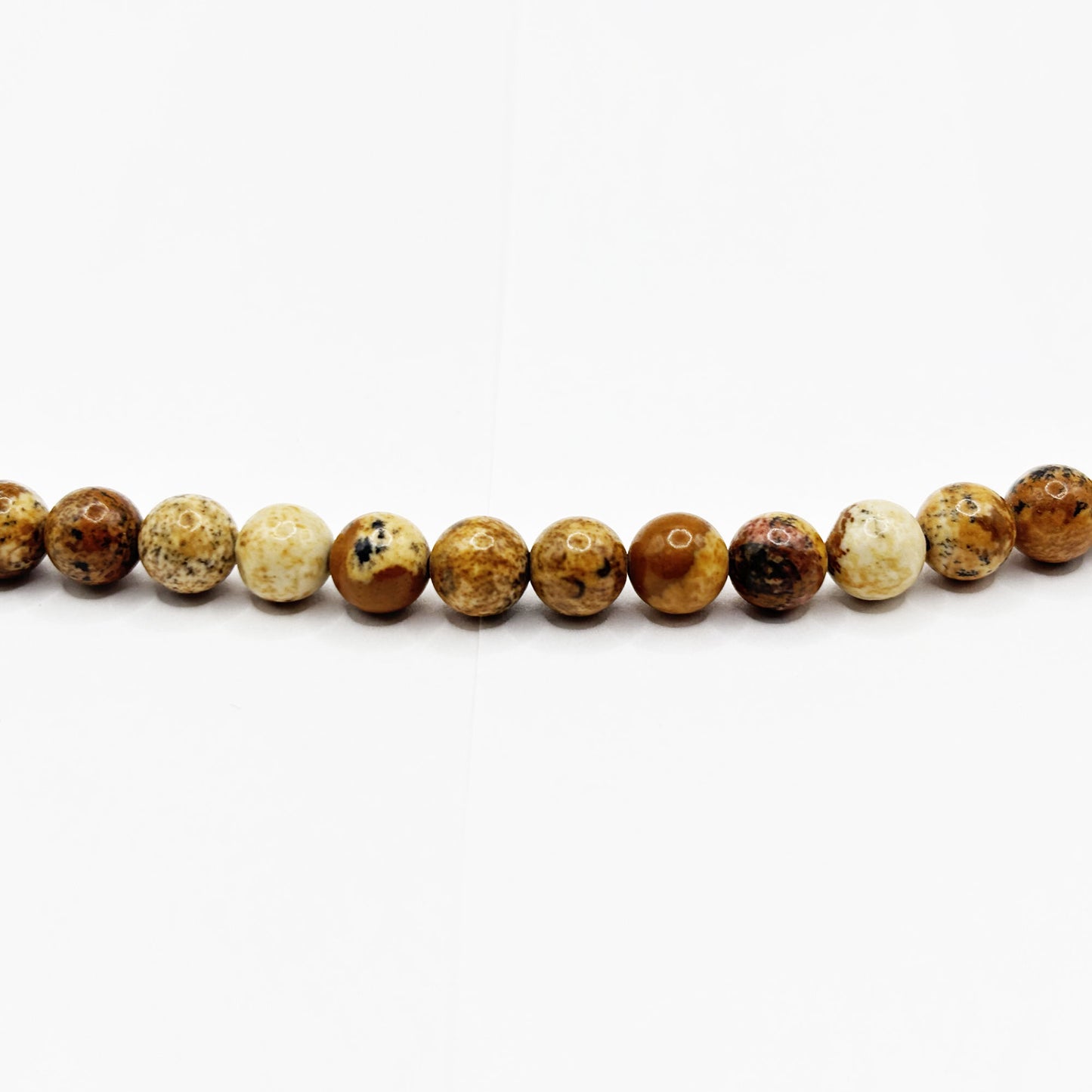 Picture Jasper Bead Strand 6mm Round Gemstone Beads