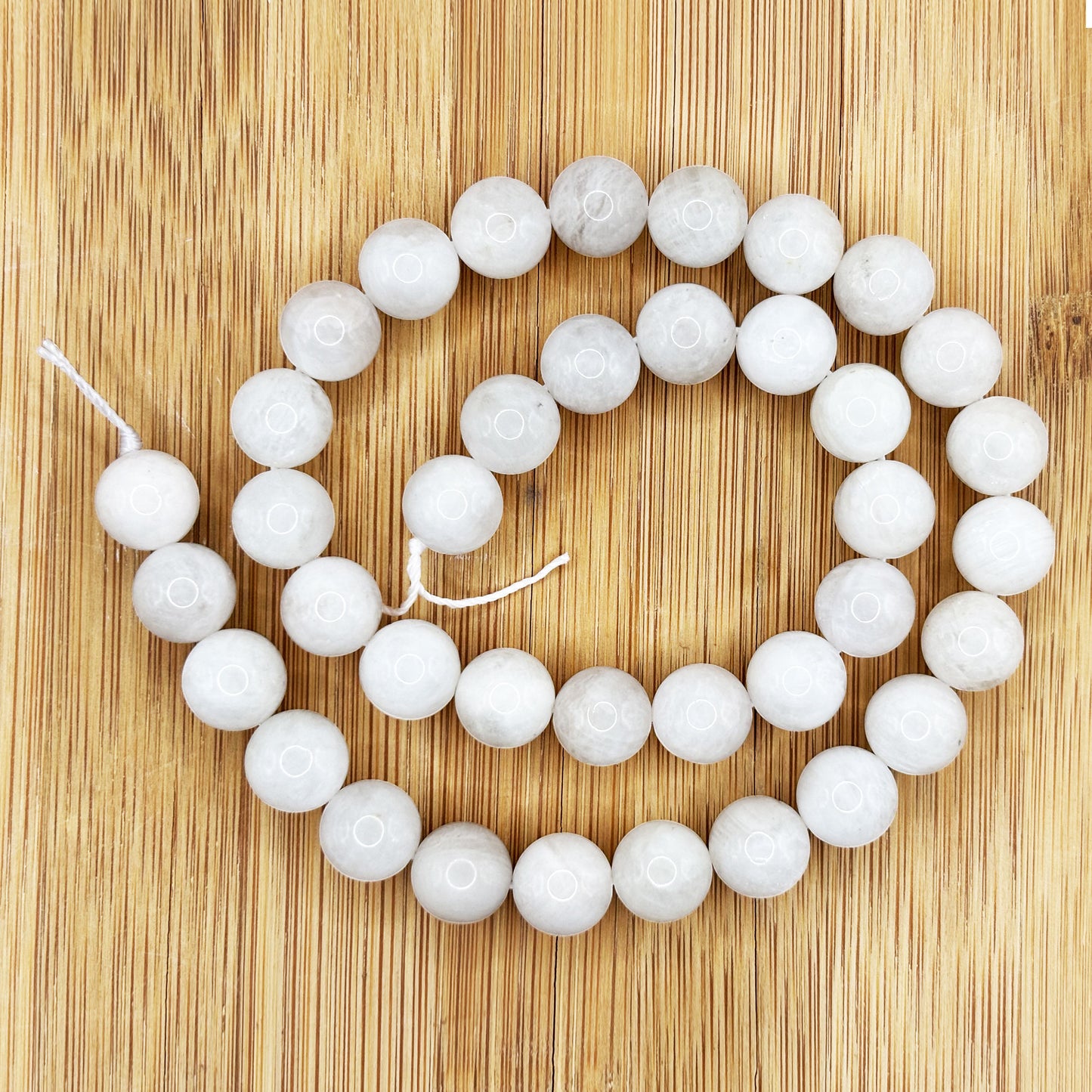 Natural Moonstone 10mm Round Bead Strand