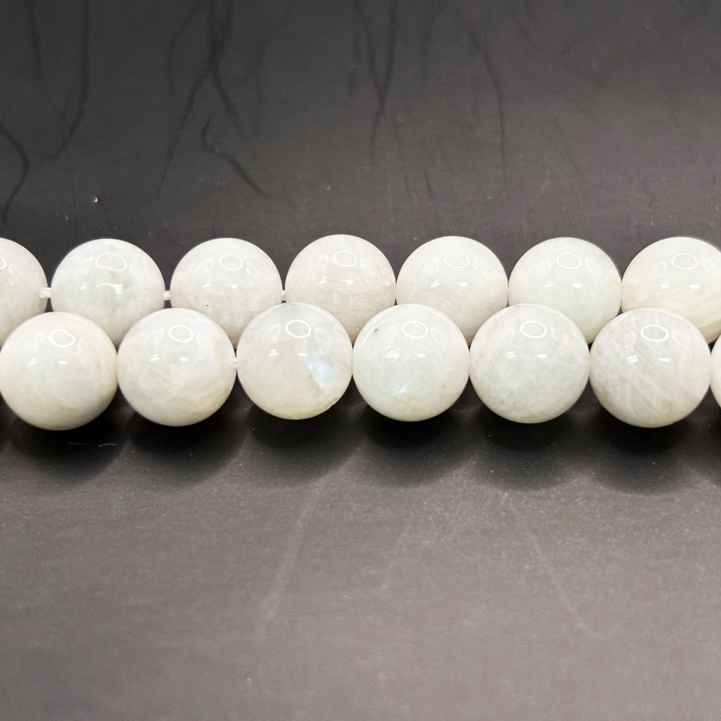 Natural Moonstone 10mm Round Bead Strand