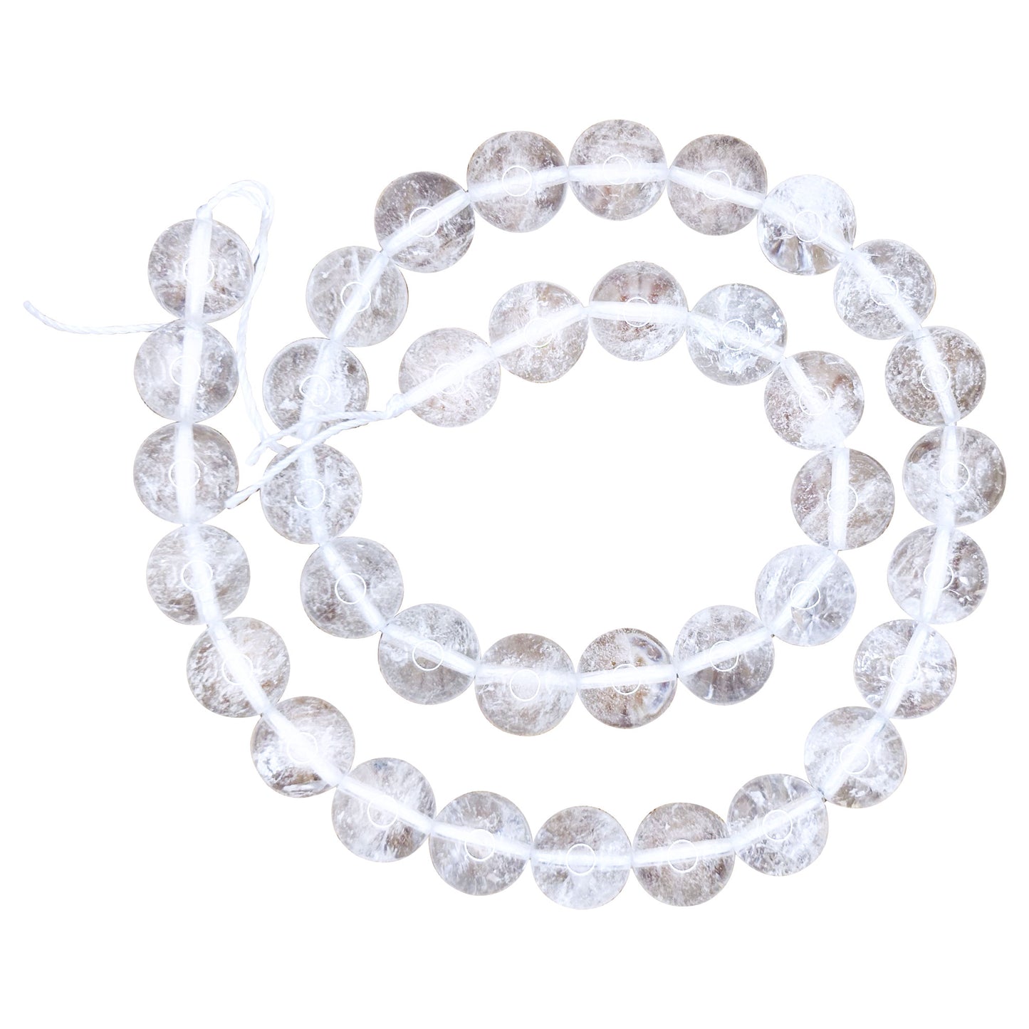 Natural Clear Quartz 10mm Round Bead Strand