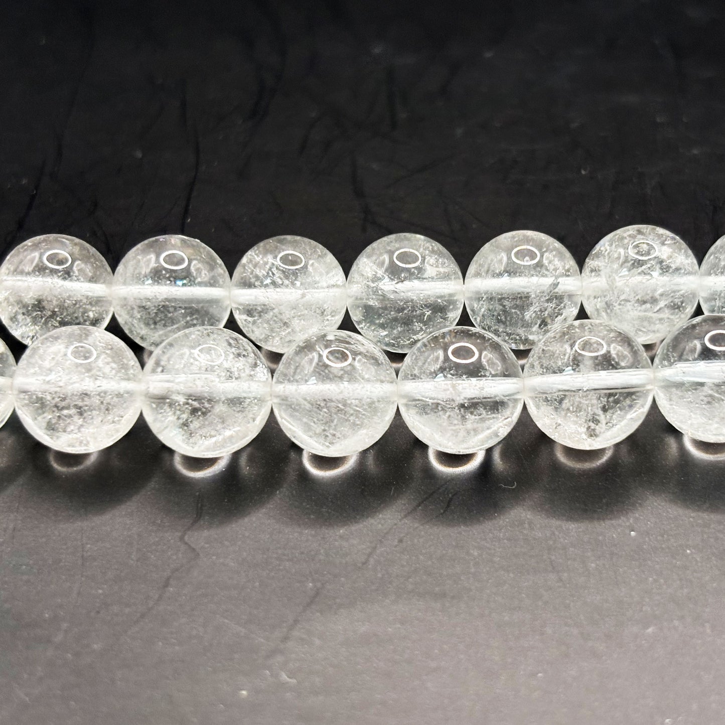 Natural Clear Quartz 10mm Round Bead Strand