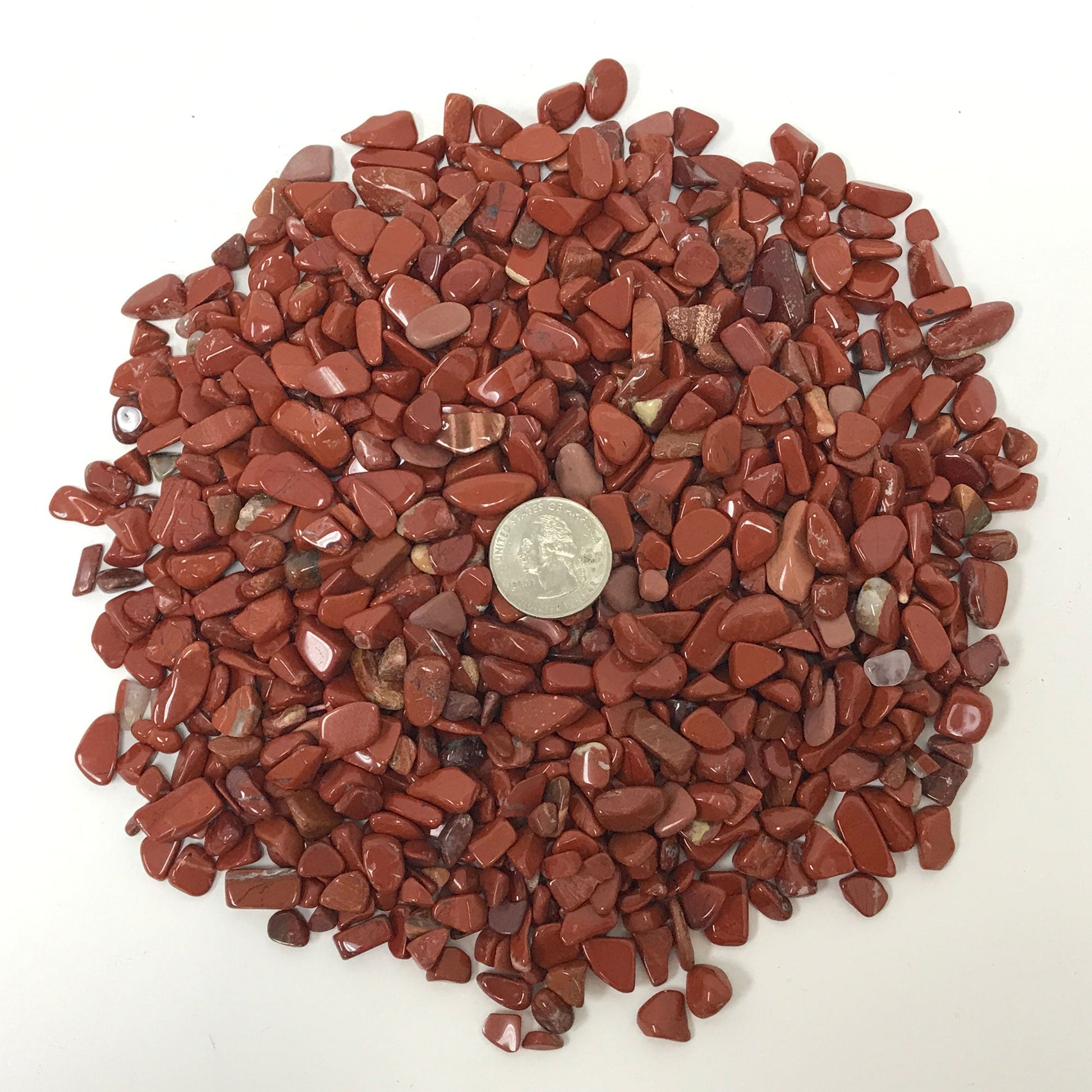 Natural Red Jasper Tumbled Chips - Gem Avenue