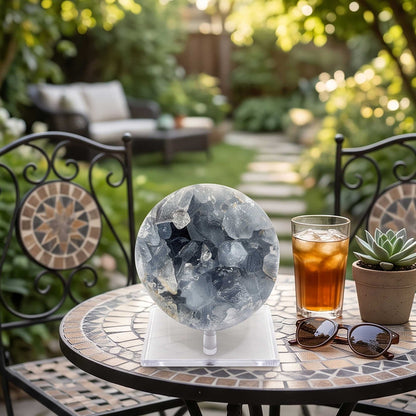 Natural Celestite Geode 3" Crystal Specimen