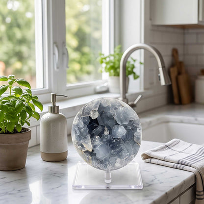 Natural Celestite Geode 3" Crystal Specimen