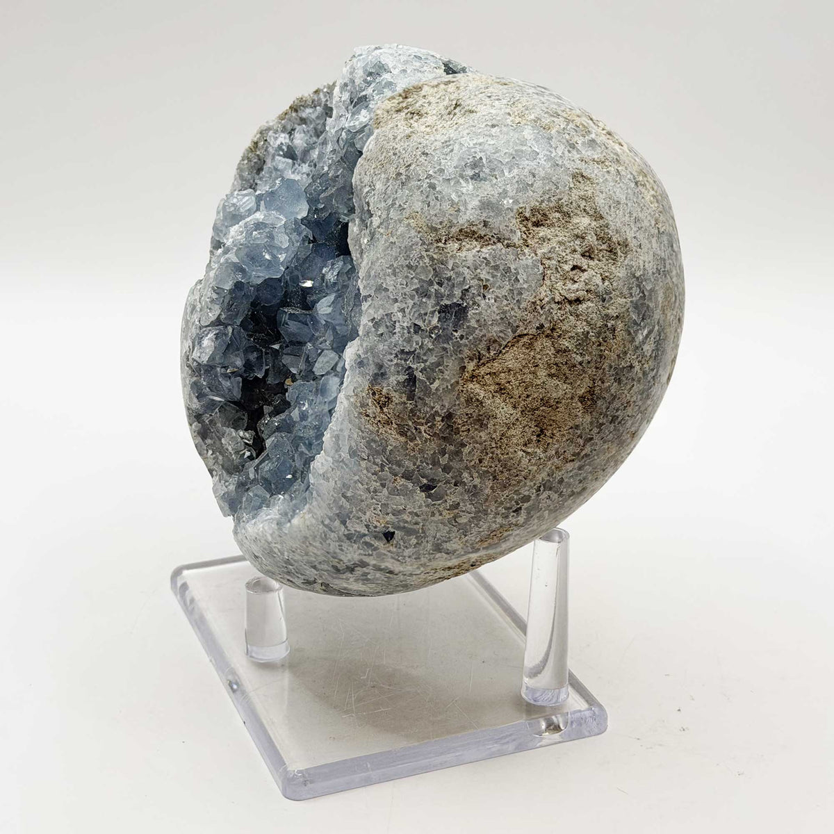 Celestite Crystal Heart Geode - Gem Avenue Ratail