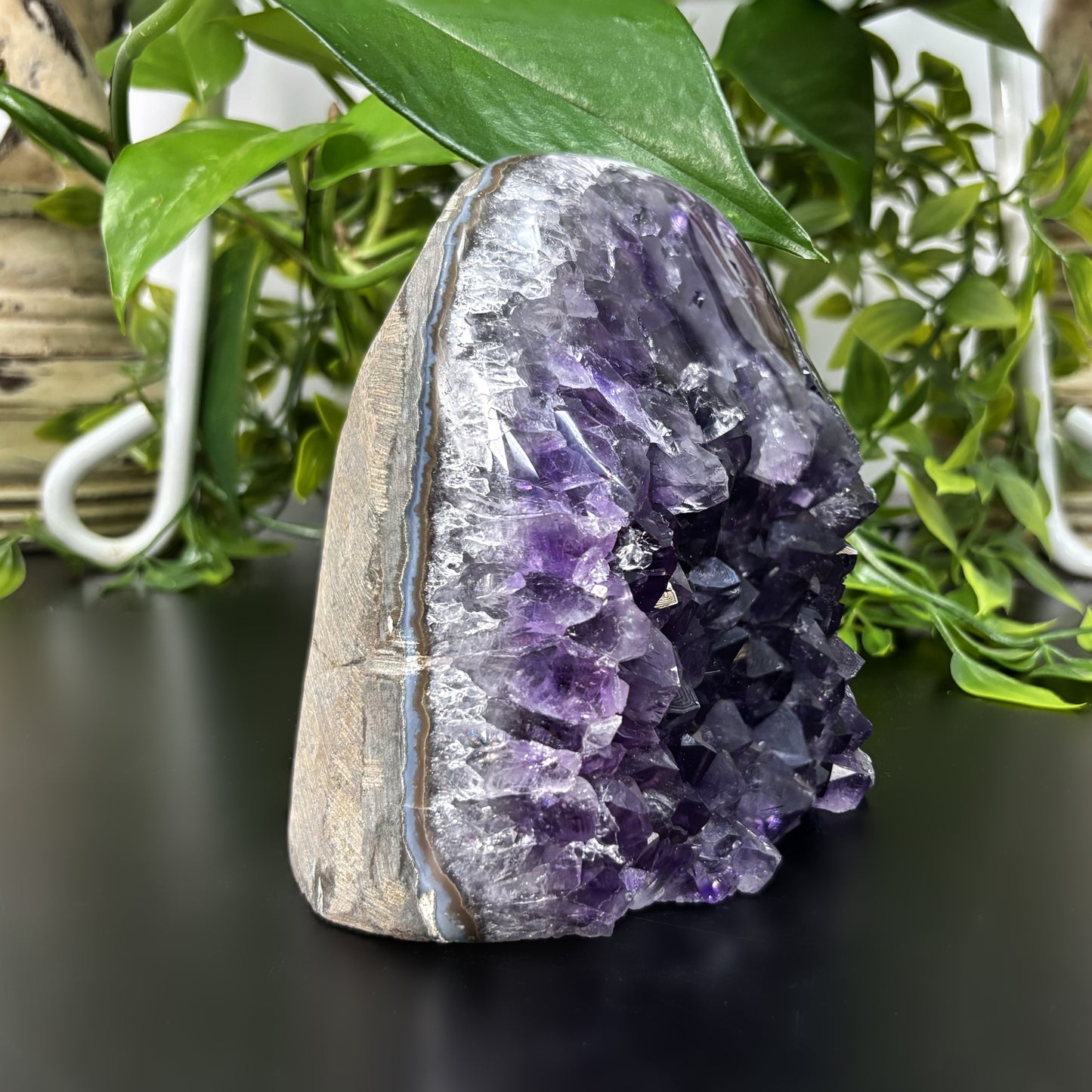 Natural Amethyst Crystal Geode Beautiful Healing Gemstone for Home Décor, Meditation, Energy Work, and Spiritual Healing - RGD766