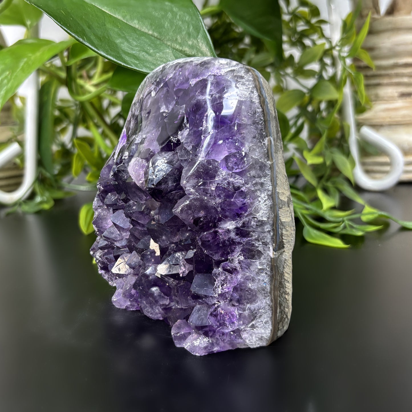 Natural Amethyst Crystal Geode Beautiful Healing Gemstone for Home Décor, Meditation, Energy Work, and Spiritual Healing - RGD766