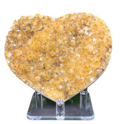 Citrine Cluster Heart 4" - RGD784