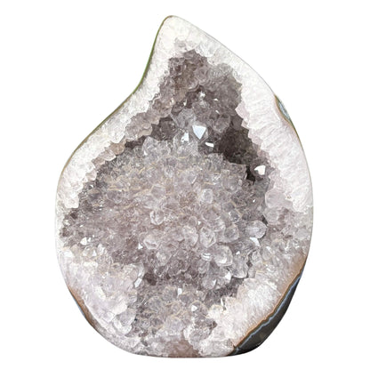 Natural 5" Amethyst Flame Cut Base Crystal Geode – RGD786