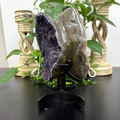 Double Sided Amethyst Geode On A Stand 12" - RGD791