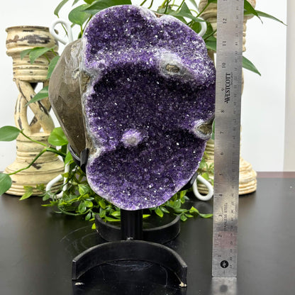 Double Sided Amethyst Geode On A Stand 12.5" - RGD793
