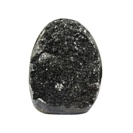 Black Amethyst Cut Base Geode - Gem Avenue