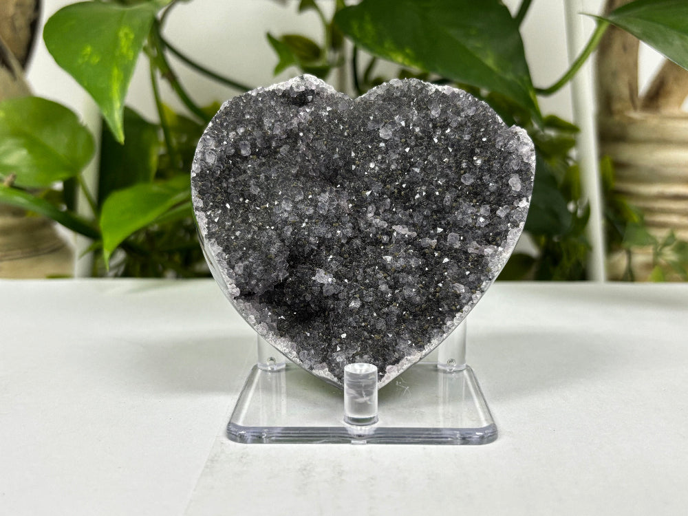 Black Amethyst Crystal Geode - Gem Avenue
