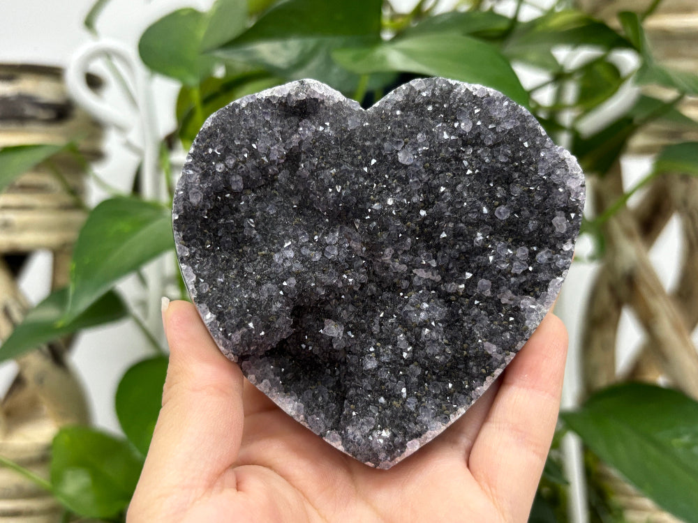 Black Amethyst Crystal Geode - Gem Avenue