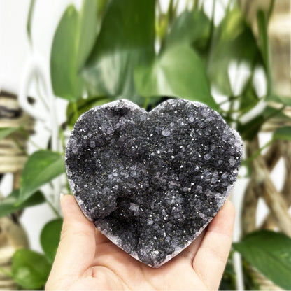 Natural Black Amethyst Crystal Geode - Gem Avenue