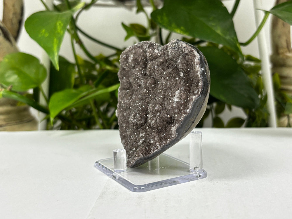 Black Amethyst Crystal Geode - Gem Avenue