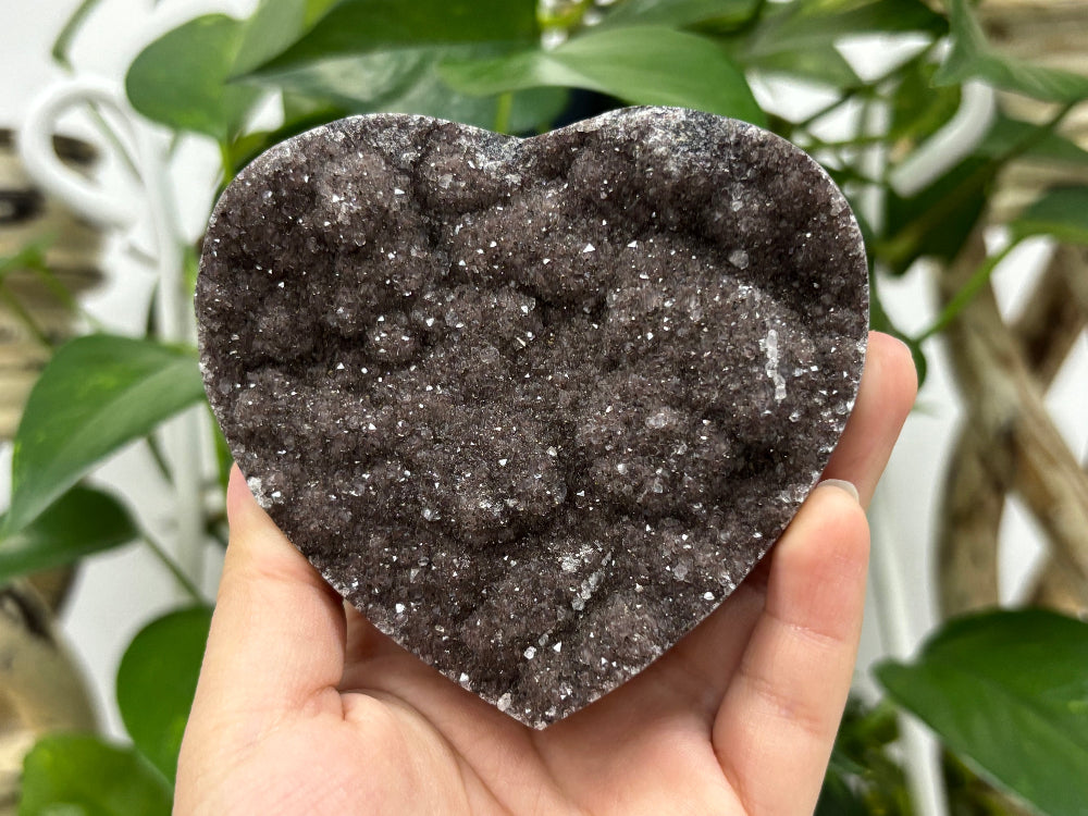 Black Amethyst Crystal Geode - Gem Avenue