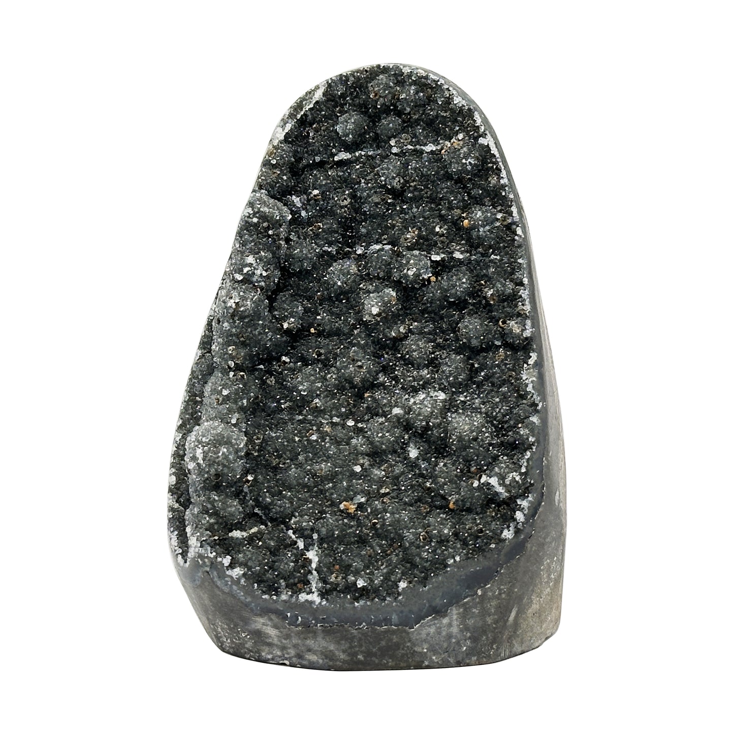 Natural Black Amethyst Cut Base Geode 3 Inch Crystal Stone