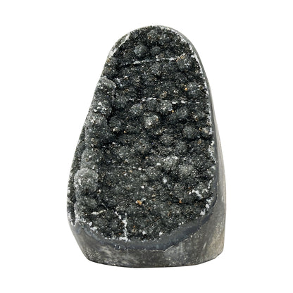 Natural Black Amethyst Cut Base Geode 3 Inch Crystal Stone