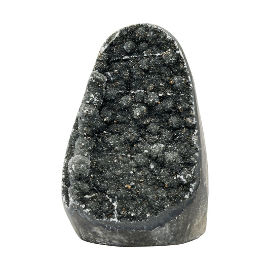 Natural Black Amethyst Cut Base Geode 3 Inch Crystal Stone