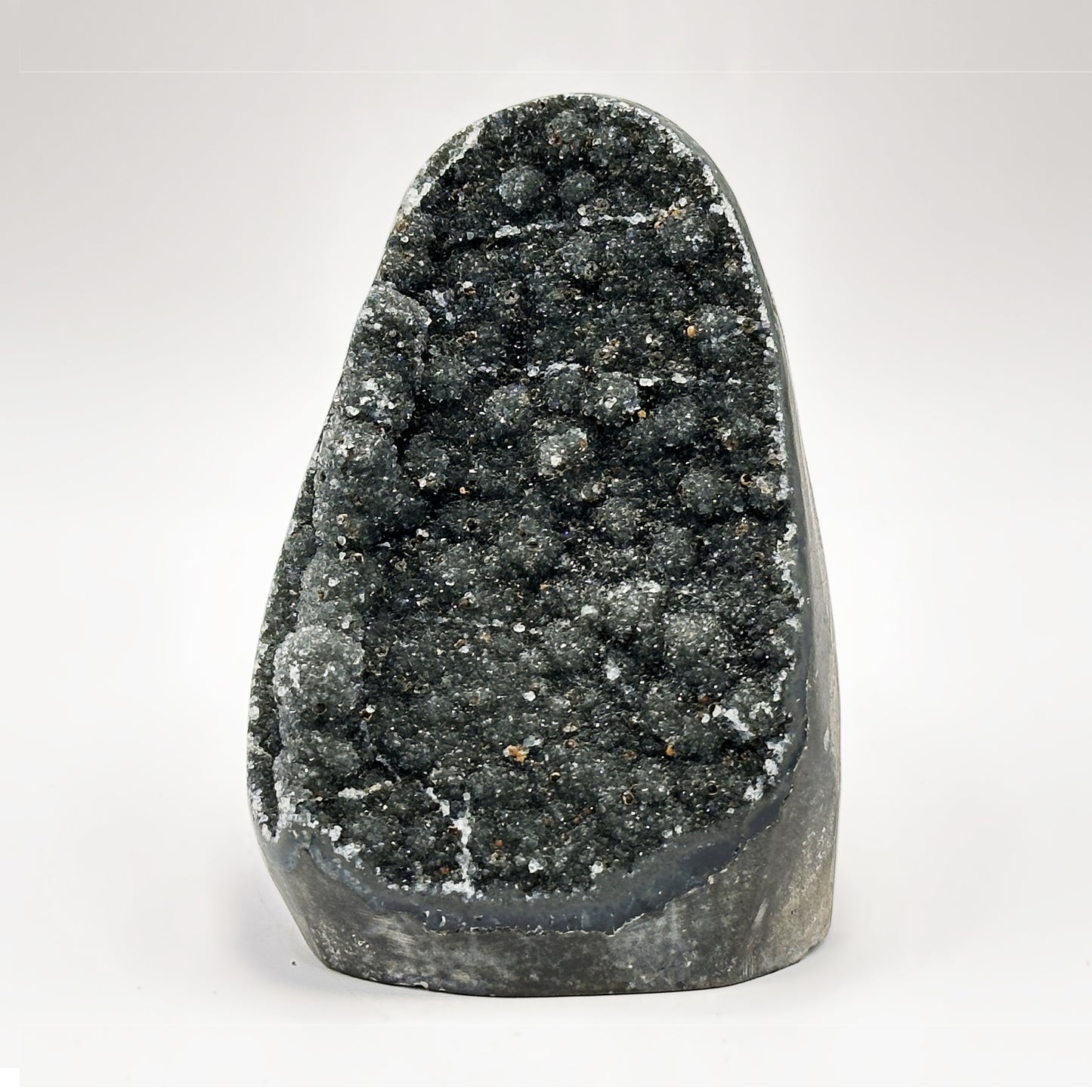 Natural Black Amethyst Cut Base Geode 3 Inch Crystal Stone
