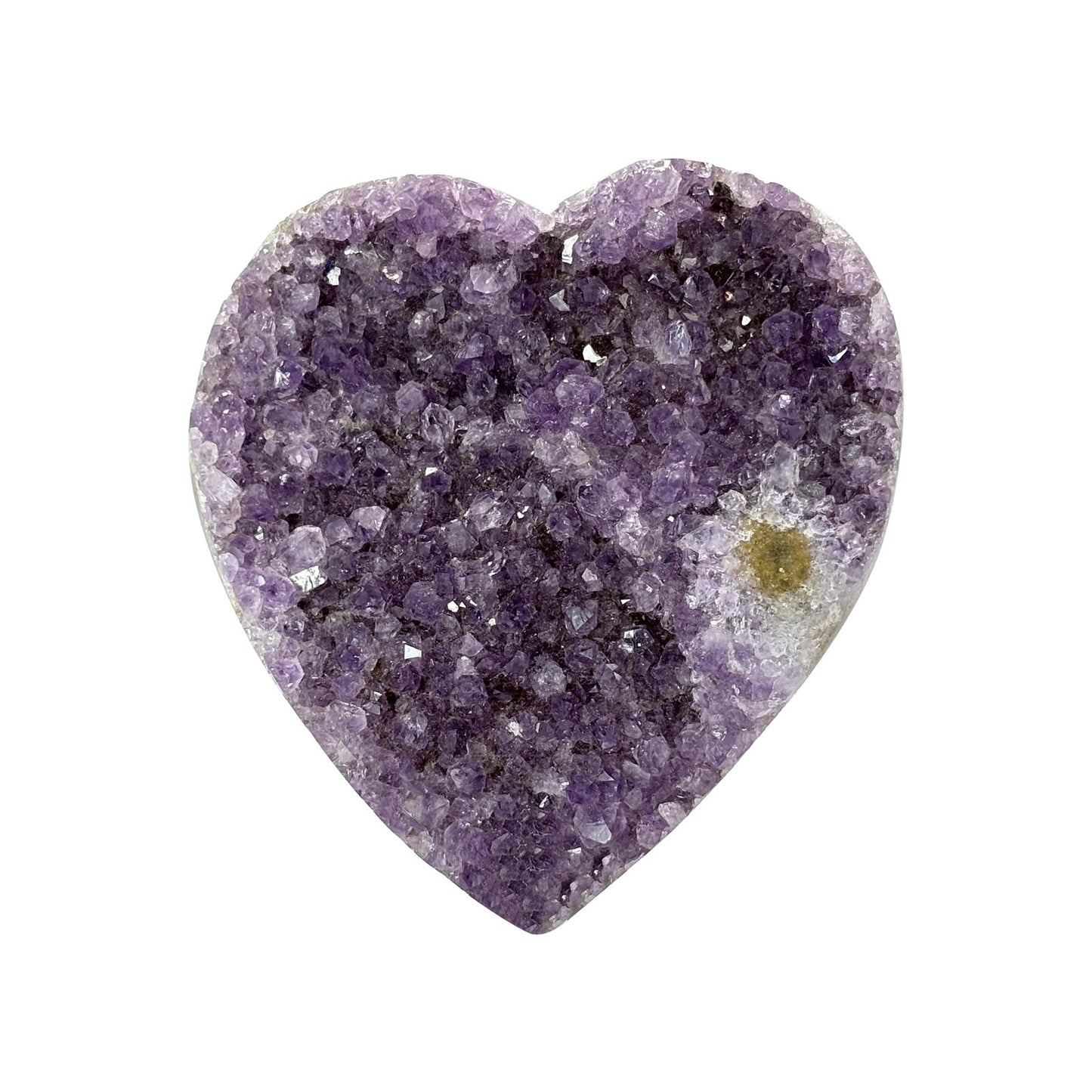 Purple Amethyst Heart Shaped Crystal Geode - Gem Avenue