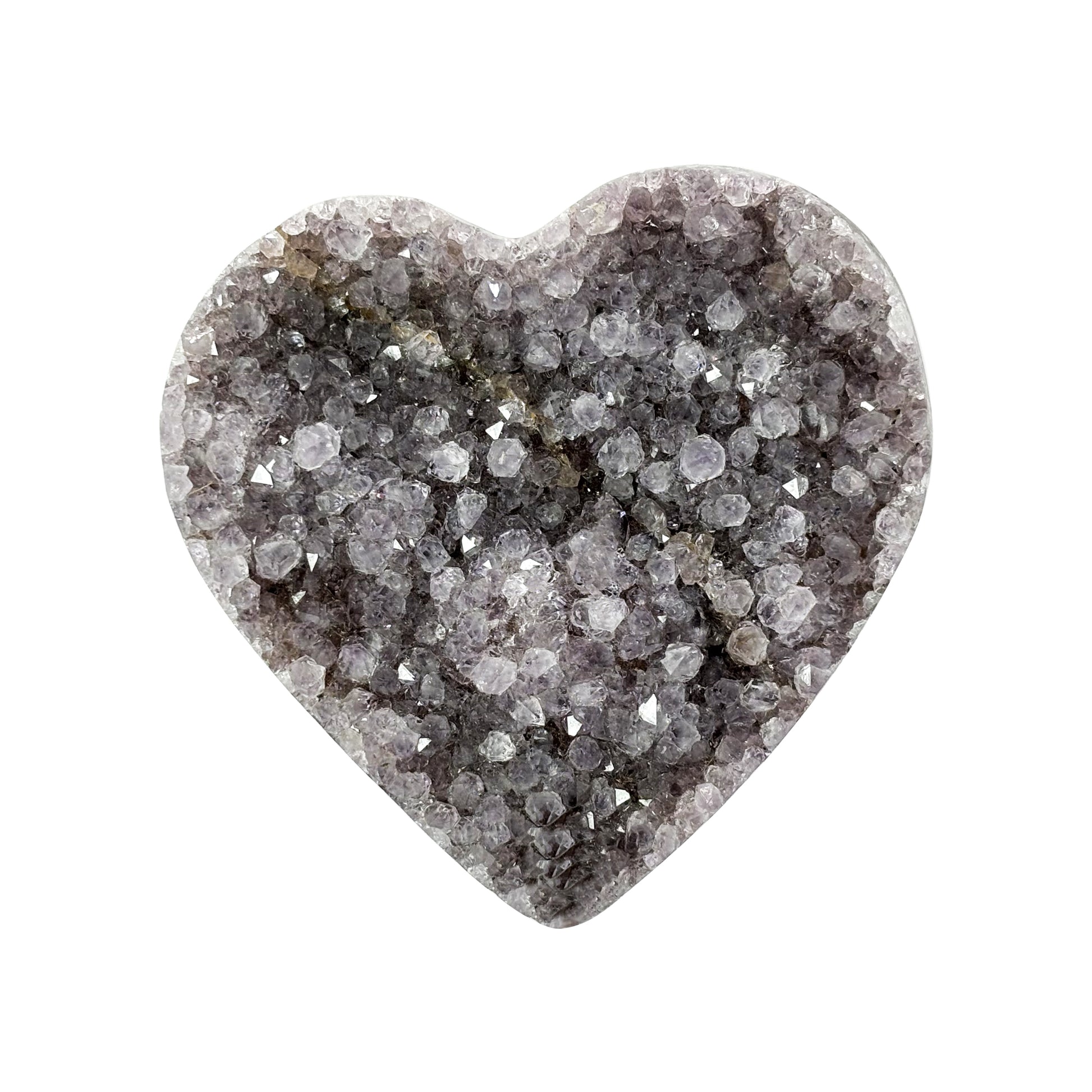 Purple Amethyst Heart Shaped Crystal Geode - Gem Avenue