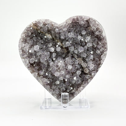 Purple Amethyst Heart Shaped Crystal Geode - Gem Avenue