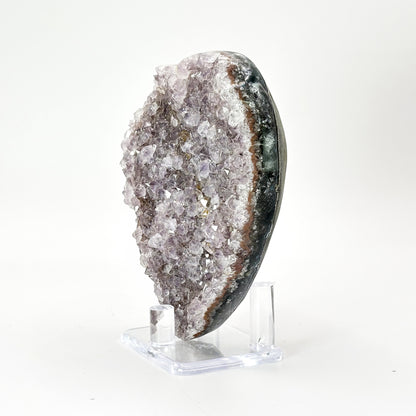Purple Amethyst Heart Shaped Crystal Geode - Gem Avenue