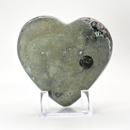 Purple Amethyst Heart Shaped Crystal Geode - Gem Avenue