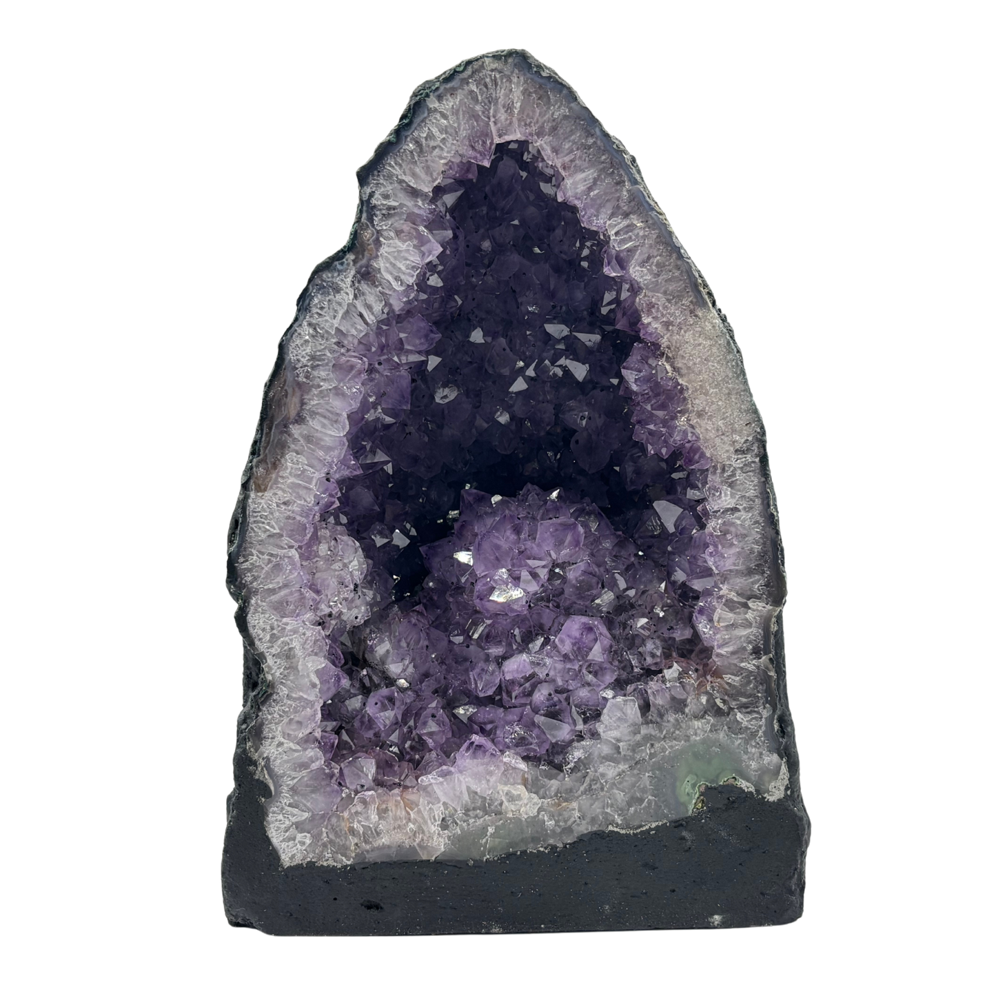 Natural Dark Purple Amethyst Crystal Geode for Energy Healing, Meditation & Home Decor Display - RGD829
