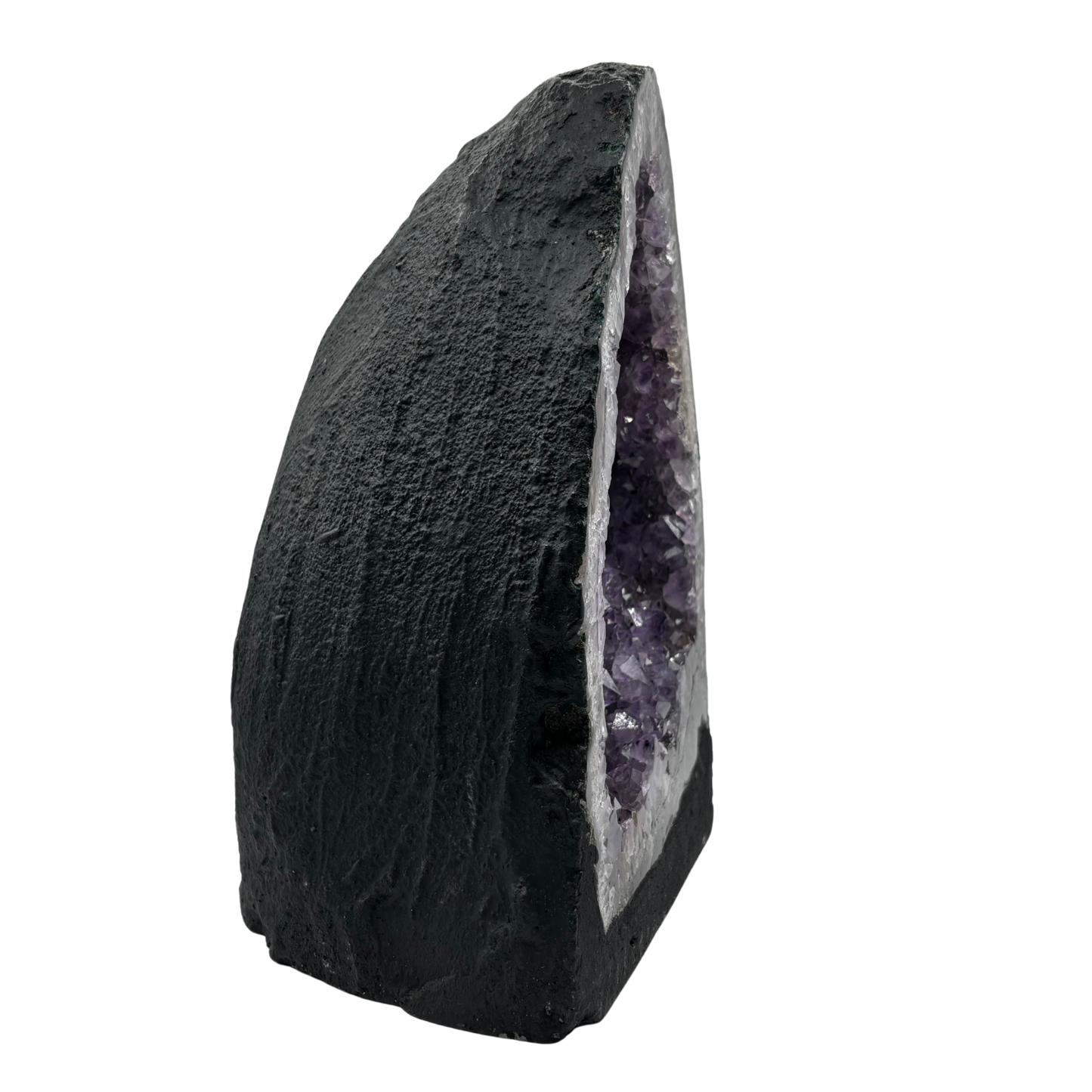 Natural Dark Purple Amethyst Crystal Geode for Energy Healing, Meditation & Home Decor Display - RGD829