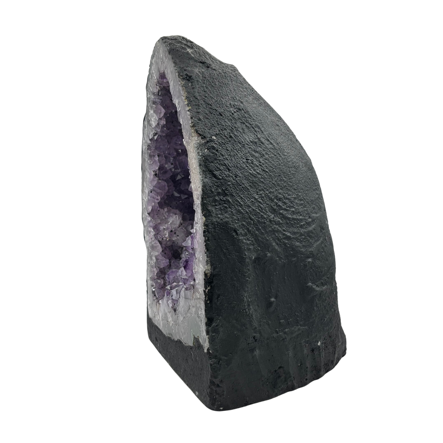 Natural Dark Purple Amethyst Crystal Geode for Energy Healing, Meditation & Home Decor Display - RGD829