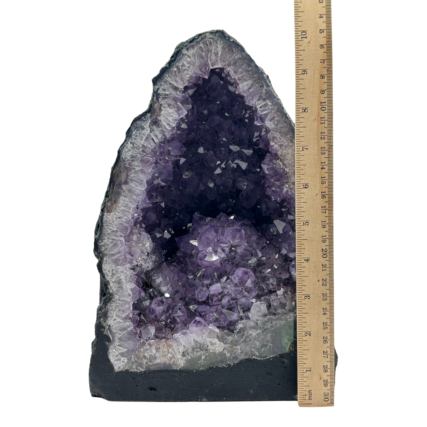 Natural Dark Purple Amethyst Crystal Geode for Energy Healing, Meditation & Home Decor Display - RGD829