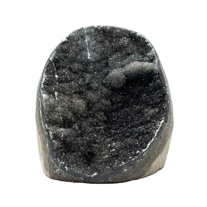 Natural Galaxy Black Amethyst Crystal Geode for Energy Healing, Meditation, Home Decor & Crystal Collection - RGD831