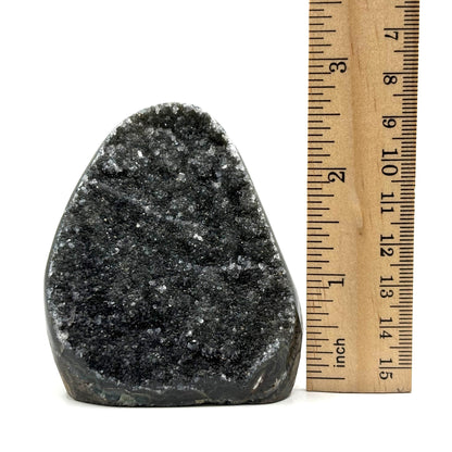 Natural Galaxy Black Amethyst Crystal Geode for Energy Healing, Meditation, Home Decor & Crystal Collection - RGD831
